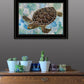 Sea Turtles Collage II 2 Black Framed Print Wall Art