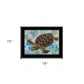 Sea Turtles Collage II 2 Black Framed Print Wall Art