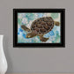 Sea Turtles Collage II 2 Black Framed Print Wall Art
