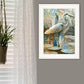 Marsh Herons I 1 White Framed Print Wall Art