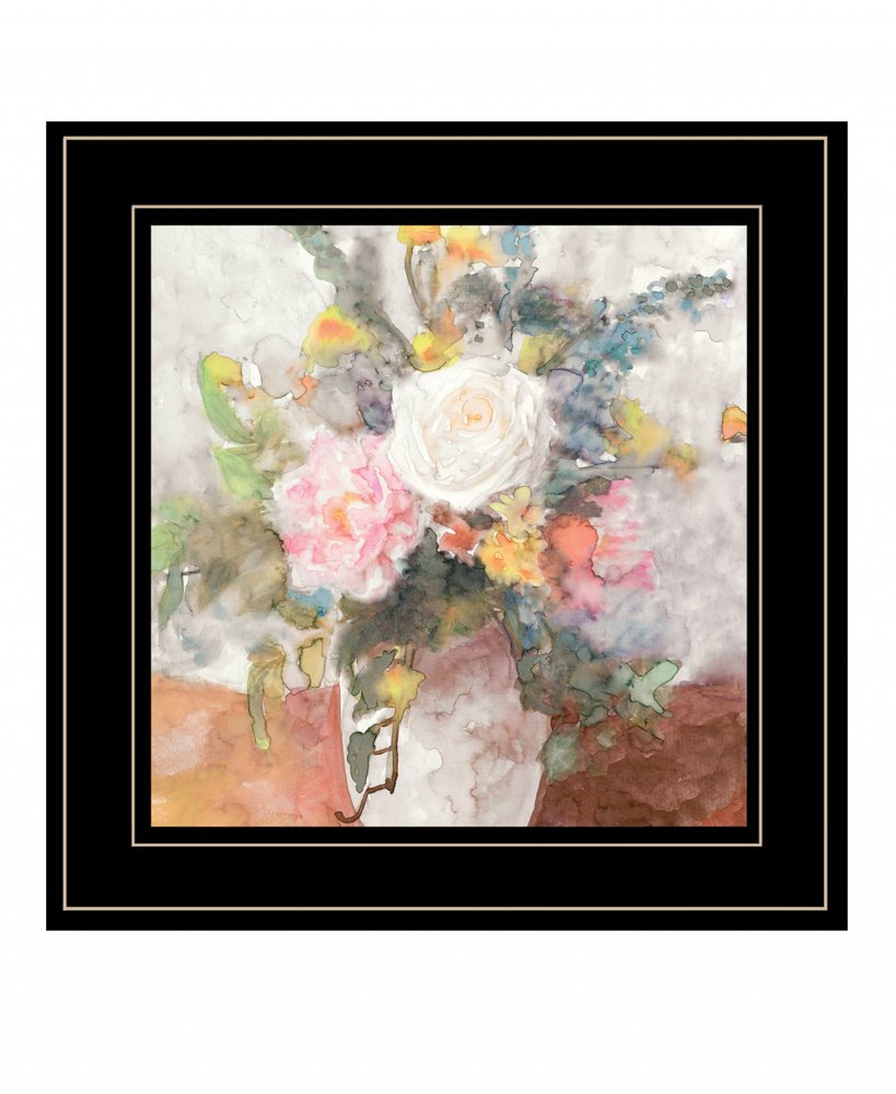 Table Bouquet 2 White Framed Print Wall Art