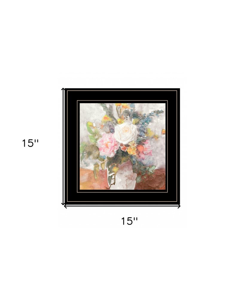 Table Bouquet 2 White Framed Print Wall Art