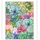 Succulents Paradise 1 White Framed Print Wall Art