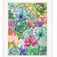 Succulents Paradise 2 White Framed Print Wall Art