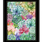 Succulents Paradise 2 White Framed Print Wall Art