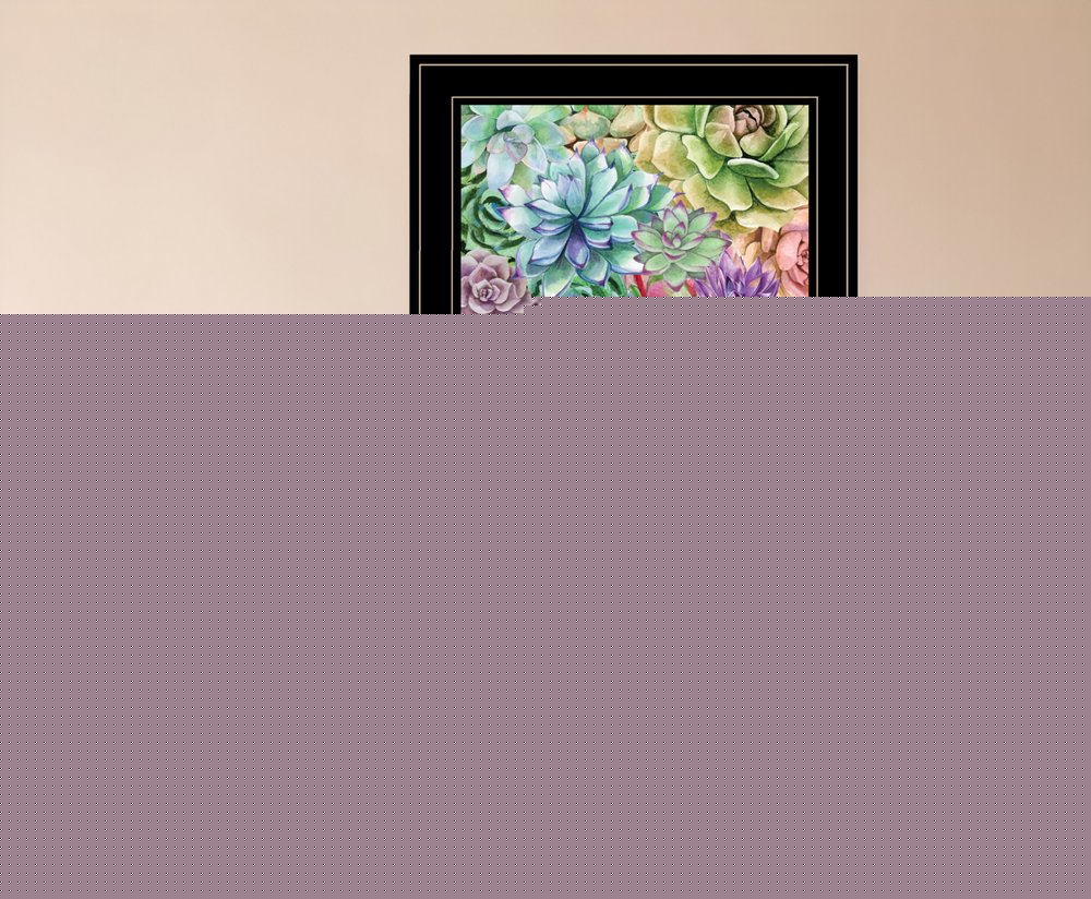Succulents Paradise 2 White Framed Print Wall Art