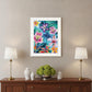 Tropical Flowers 2 White Framed Print Wall Art