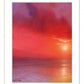 Sunset in Red 1 White Framed Print Wall Art