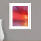 Sunset in Red 1 White Framed Print Wall Art