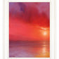 Sunset In Red 2 White Framed Print Wall Art