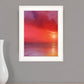 Sunset In Red 2 White Framed Print Wall Art
