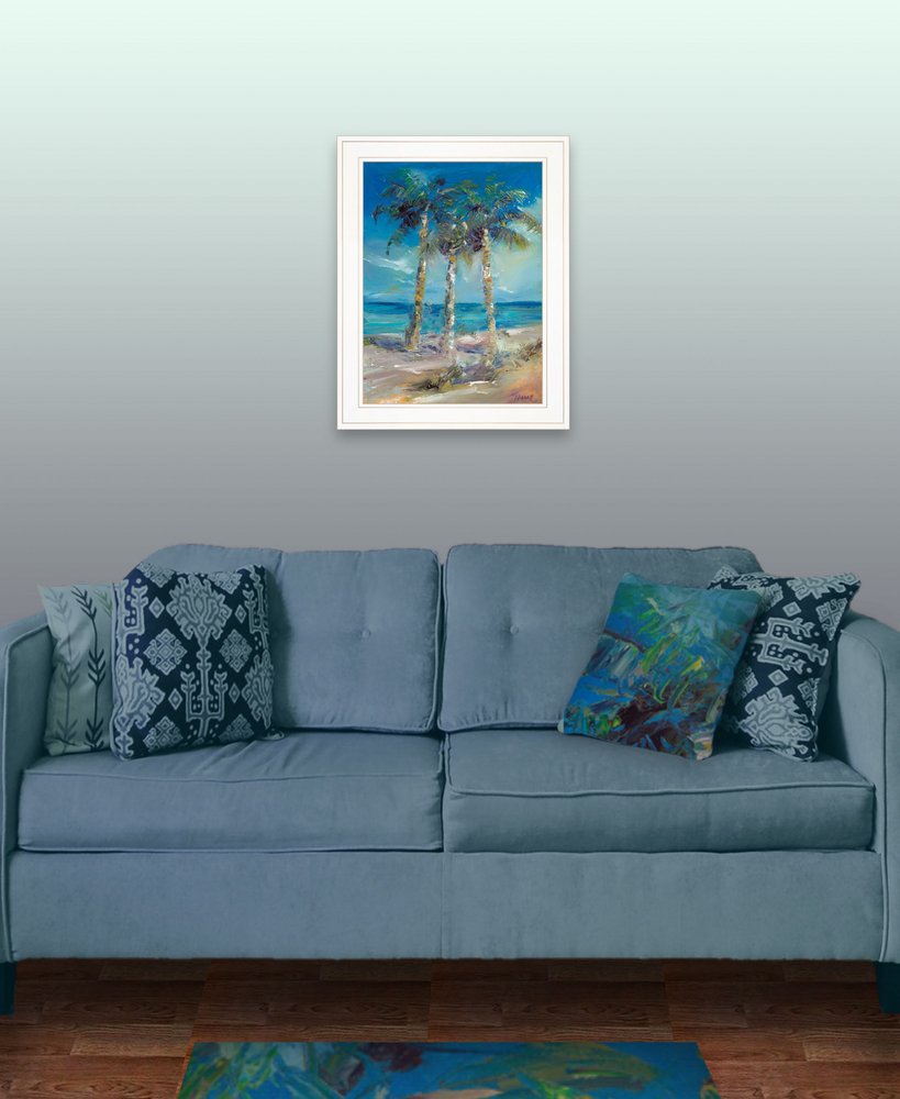 Threes Company 3 White Framed Print Wall Art