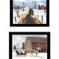 Set Of Two Sleigh Bells Ring 2 Black Framed Print Wall Art