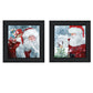 Set Of Two Santas Blessings 1 White Framed Print Wall Art
