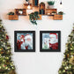 Set Of Two Santas Blessings 1 White Framed Print Wall Art