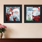 Set Of Two Santas Blessings 1 White Framed Print Wall Art