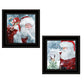 Set Of Two Santas Blessings 1 White Framed Print Wall Art