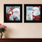 Set Of Two Santas Blessings 1 White Framed Print Wall Art