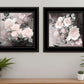 Set Of Two Noir Roses 2 Black Framed Print Wall Art
