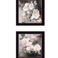 Set Of Two Noir Roses 2 Black Framed Print Wall Art