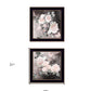 Set Of Two Noir Roses 2 Black Framed Print Wall Art