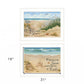Set Of Two Sand Castle and Footprints 2 White Framed Print Wall Art