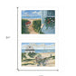 Set Of Two Sand Castle and Footprints 3 White Framed Print Wall Art