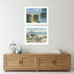 Set Of Two Sand Castle and Footprints 3 White Framed Print Wall Art