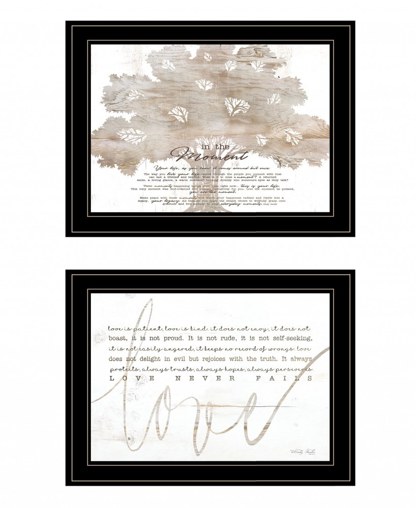 Set Of Two Love In the Moment White Framed Print Wall Art