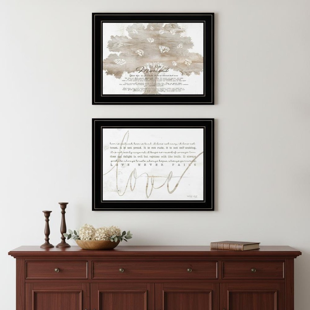Set Of Two Love In the Moment White Framed Print Wall Art