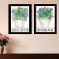 Set Of Two Succulents Dream and Believe Black Framed Print Wall Art