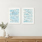 Set Of Two Life Is White Framed Print Wall Art