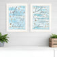 Set Of Two Life Is White Framed Print Wall Art