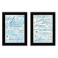 Set Of Two Life Is Black Framed Print Wall Art