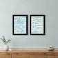 Set Of Two Life Is White Framed Print Wall Art