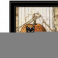 Set Of Two Harvest Moon with A Black Cat and Truck 2 Black Framed Print Kitchen Wall Art