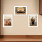 Set Of Three Harvest Moon White Framed Print Kitchen Wall Art