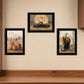 Set Of Three Harvest Moon Black Framed Print Kitchen Wall Art
