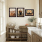 Set Of Three Harvest Moon Black Framed Print Kitchen Wall Art