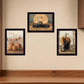 Set Of Three Harvest Moon Black Framed Print Kitchen Wall Art