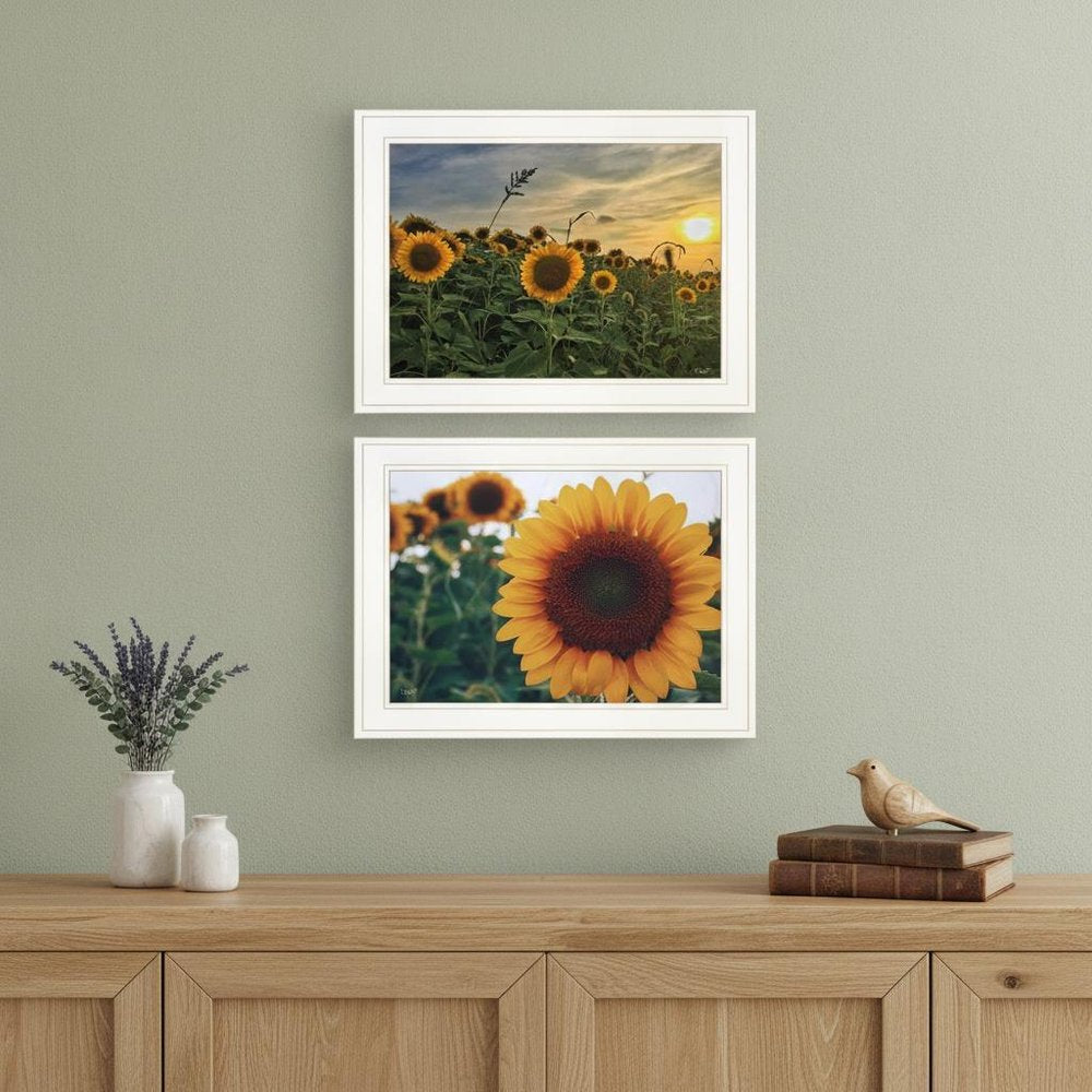 Set Of Two Midwest Living 1 White Framed Print Wall Art