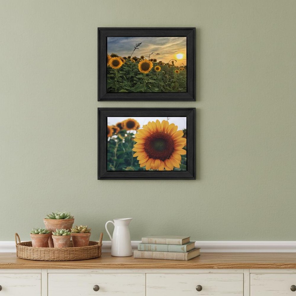 Set Of Two Midwest Living 2 Black Framed Print Wall Art