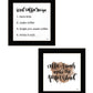 Set Of Two Coffee and Friends Recipe Black Framed Print Kitchen Wall Art
