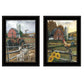 Set Of Two Farm Life Black Framed Print Wall Art