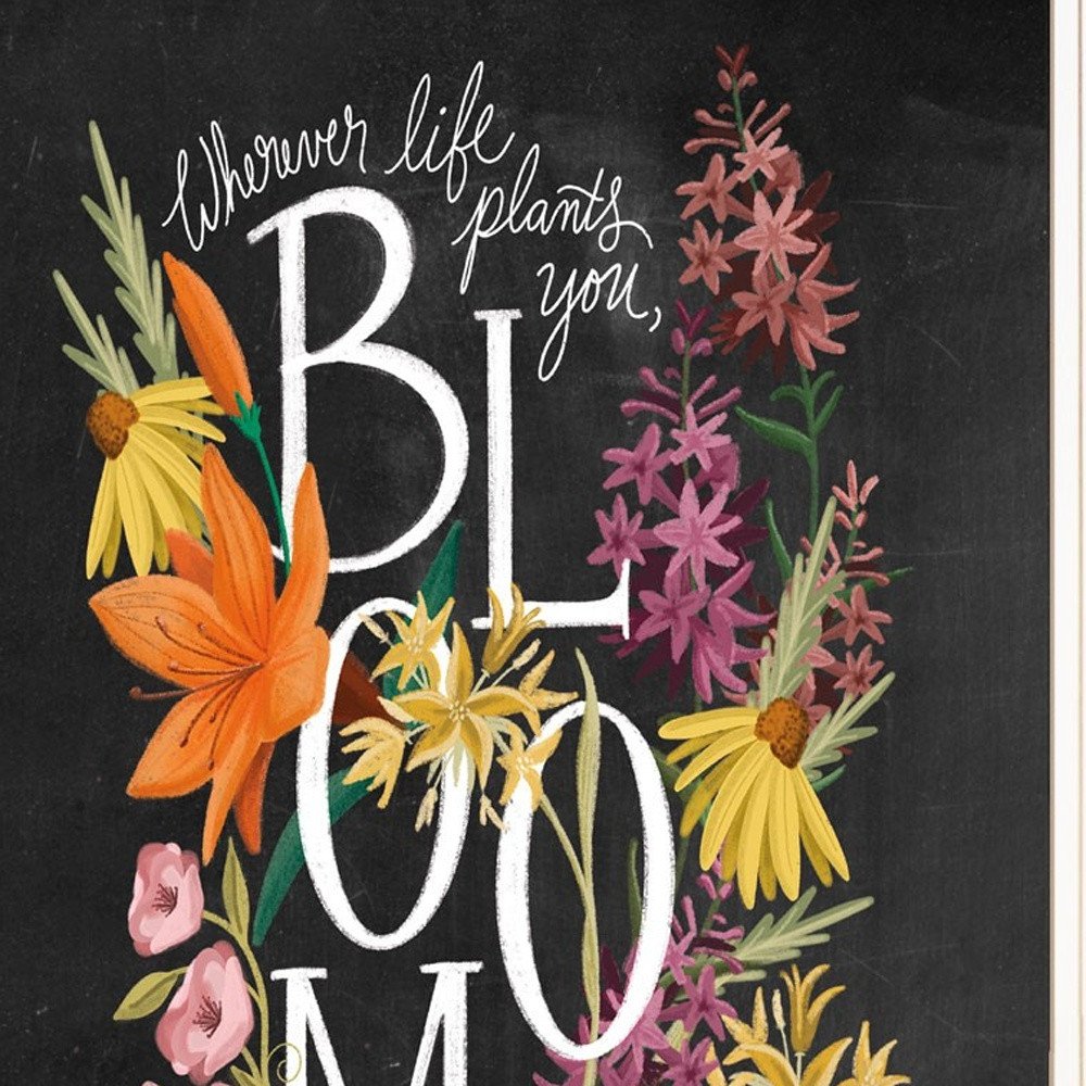 Set Of Two Love and Bloom White Framed Print Wall Art