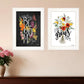 Set Of Two Love and Bloom White Framed Print Wall Art