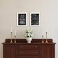Set Of Two Black and White Flowers in Bloom White Framed Print Wall Art