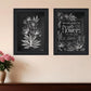 Set Of Two Black and White Flowers in Bloom White Framed Print Wall Art