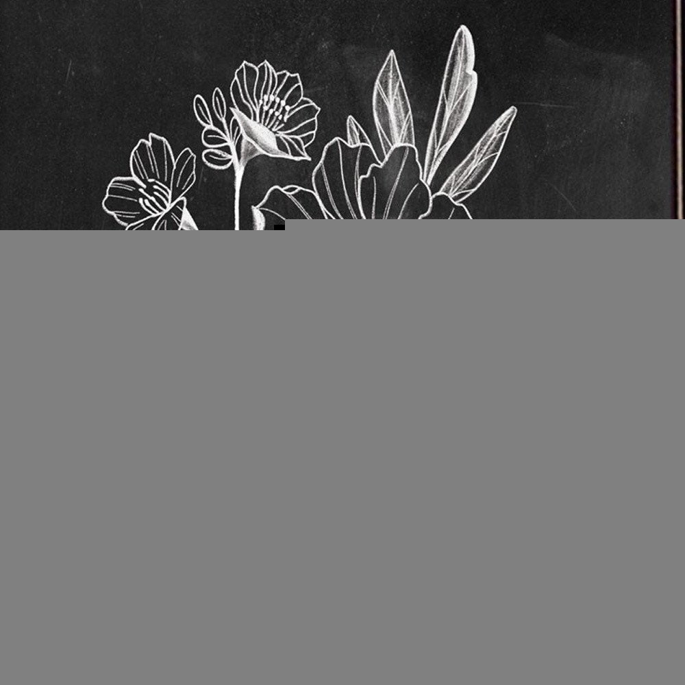 Set Of Two Vintage Flowers in Bloom Black Framed Print Wall Art
