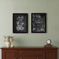 Set Of Two Vintage Flowers in Bloom Black Framed Print Wall Art